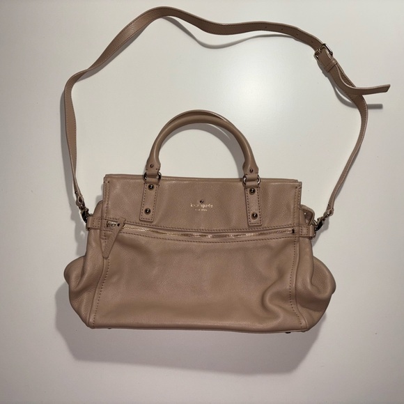 Kate Spade Beige Leather Satchel - Picture 1 of 5